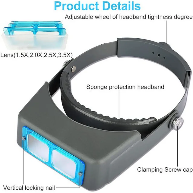 Jewelry Making Glasses - Tungfull Headband Magnifier Head-mounted Hands Free