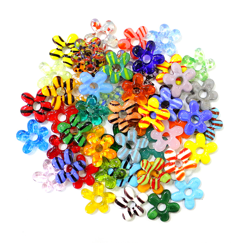 Jewelry Making For Birthday Party - 6pcs New Lovely Mini Glass Flower