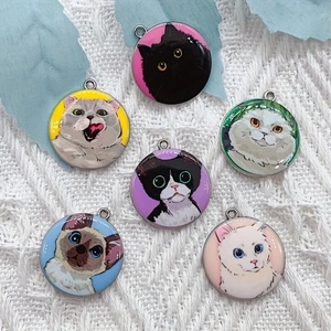 10pcs cartoon animal cat ename - Jewelry Making For Birthday Party ulasan dan harga