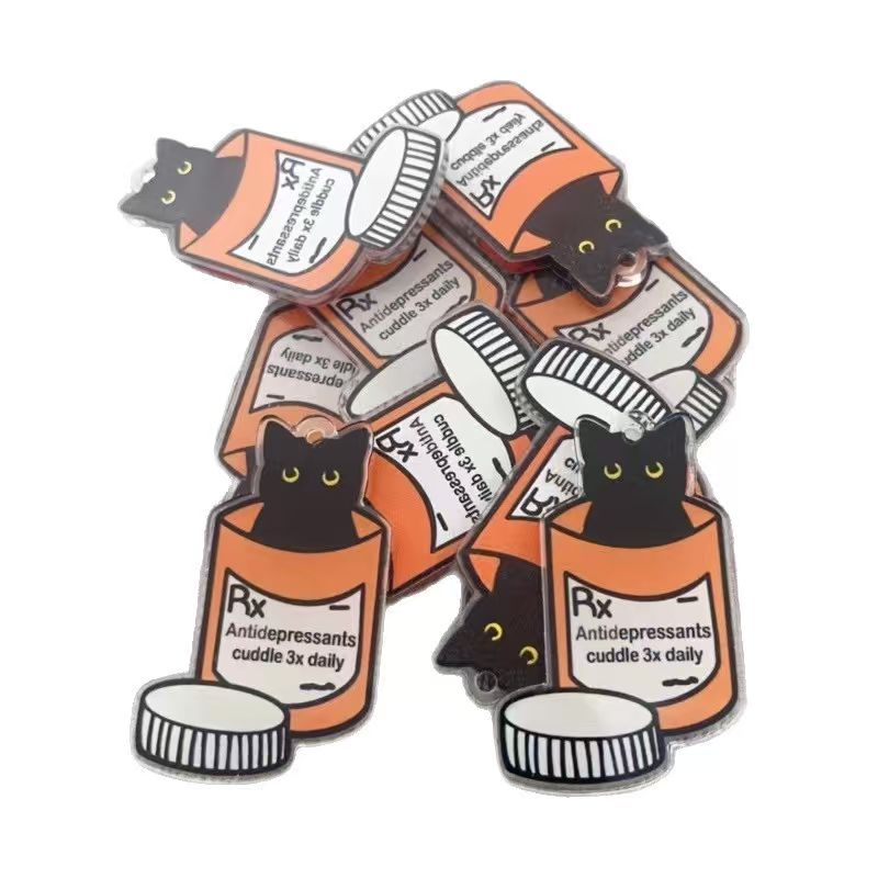 10pcs acrylic medicine cat pen - Jewelry Making For Birthday Party ulasan dan harga
