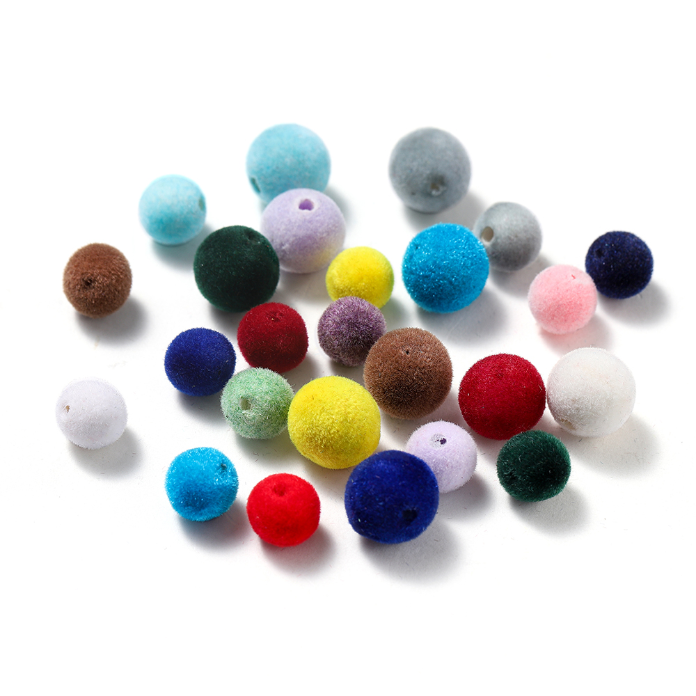30Pcs 8/10mm Colorful Acrylic  - Bead Mat Velvet ulasan dan harga