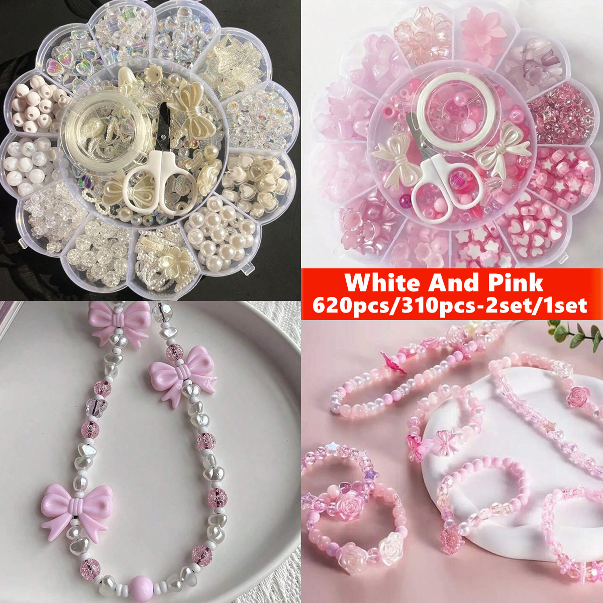 2Set/1Set 13 Grids Acrylic Flo - Jewelry Making For Birthday Party ulasan dan harga