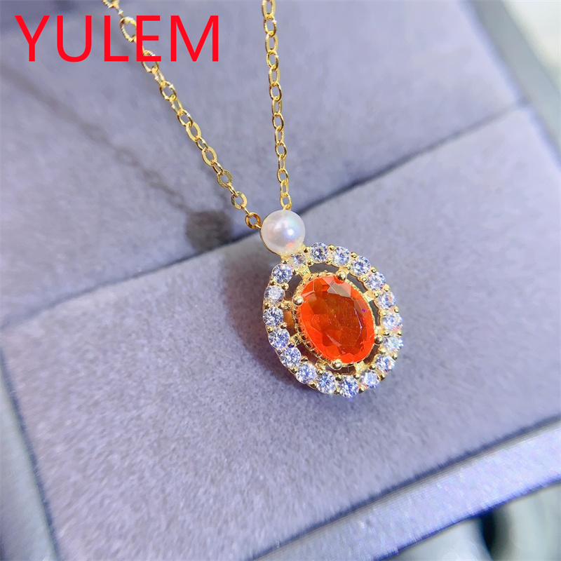 Elegant Natural Orange Opal Pe - Jewelry Making For Birthday Party ulasan dan harga