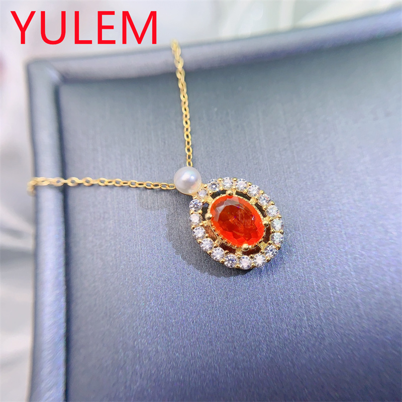 Elegant Natural Orange Opal Pe - Jewelry Making For Birthday Party ulasan dan harga