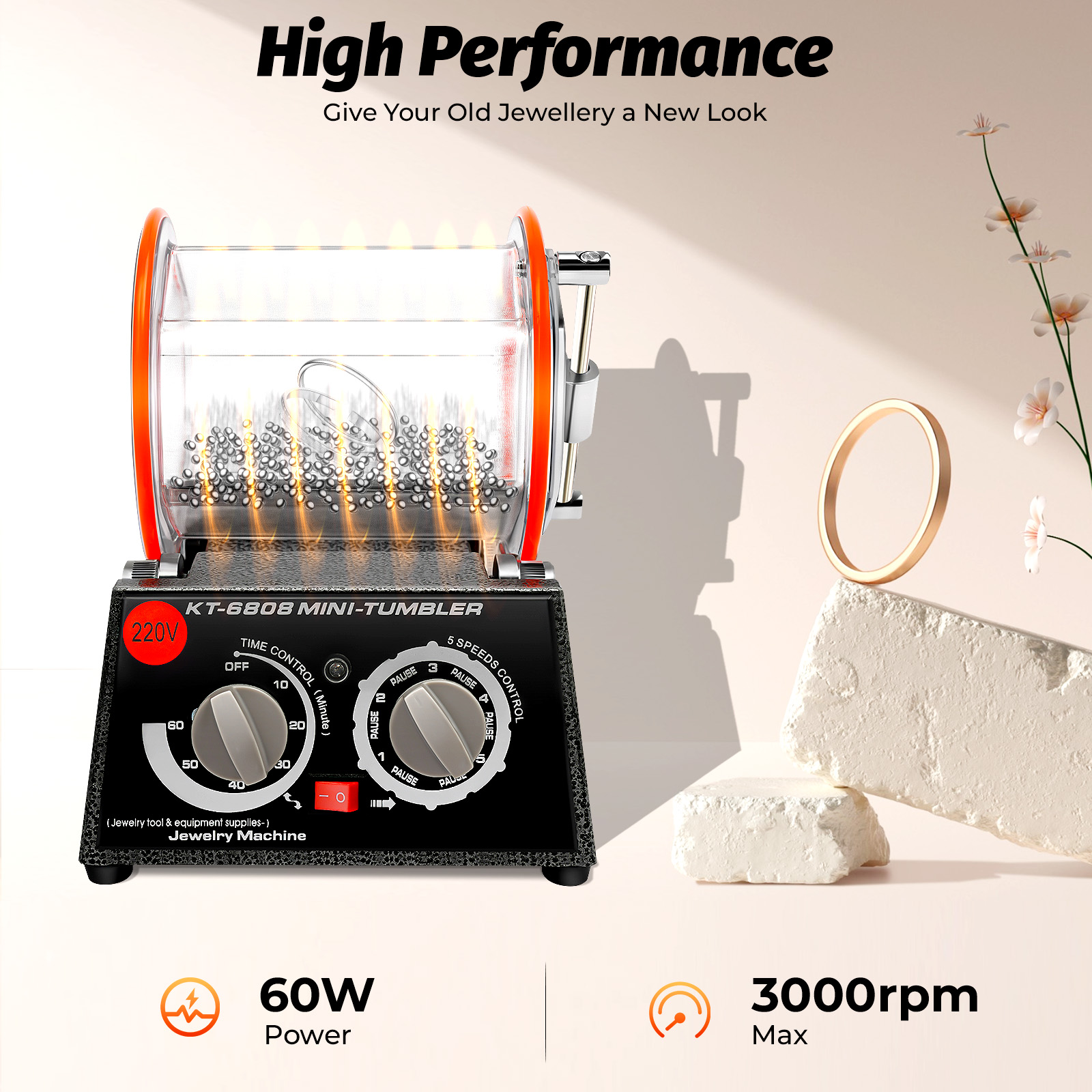 5 Gears Electric Polisher, 60W - Jewelry Making Uk ulasan dan harga