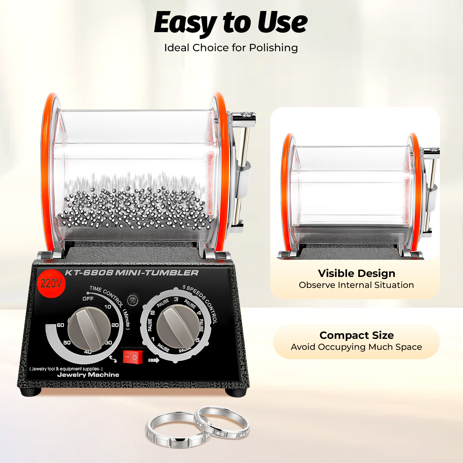 5 Gears Electric Polisher, 60W - Jewelry Making Uk ulasan dan harga