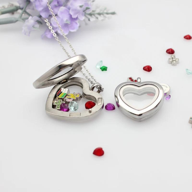 24mm 30mm heart Floating Locke - Jewelry Making For Birthday Party ulasan dan harga
