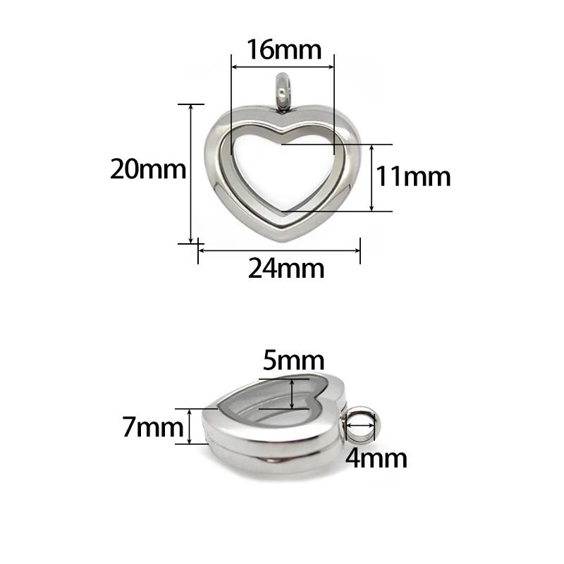 24mm 30mm heart Floating Locke - Jewelry Making For Birthday Party ulasan dan harga
