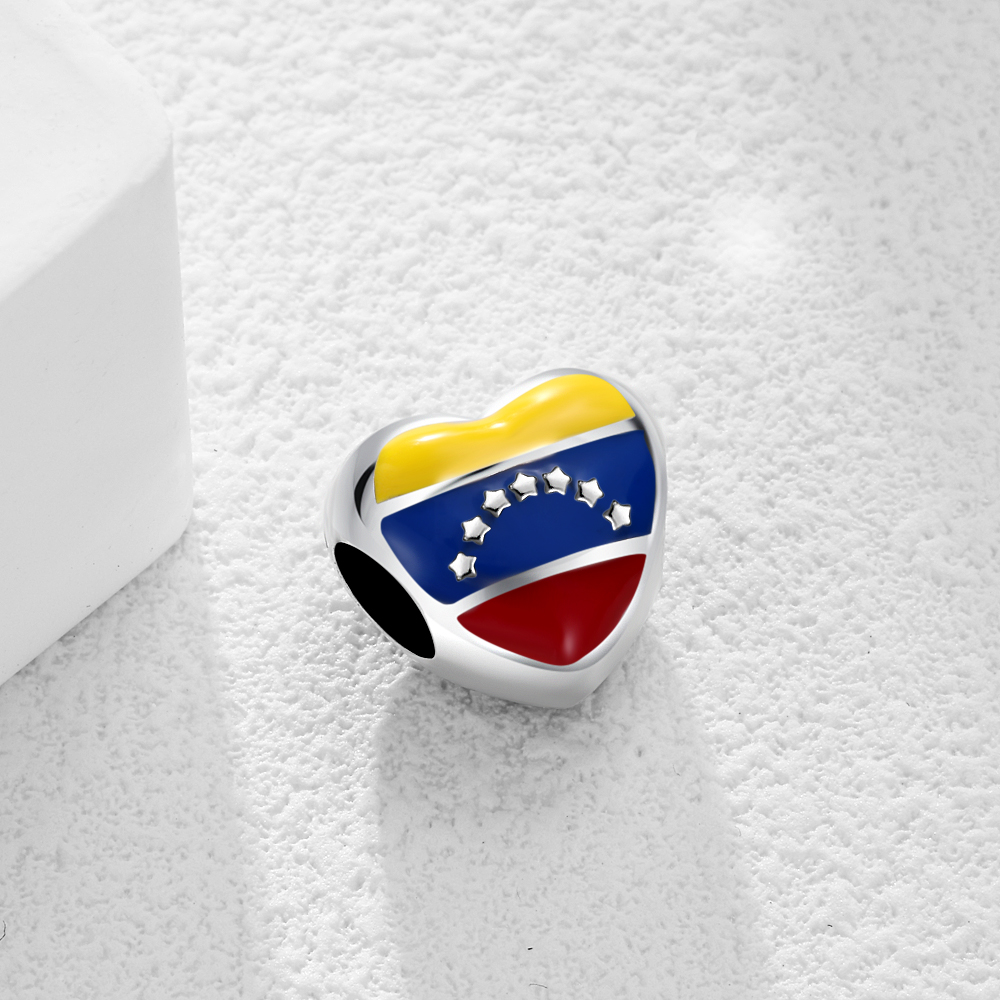 31 Countries Flag Heart Charms - Jewelry Making Uk ulasan dan harga