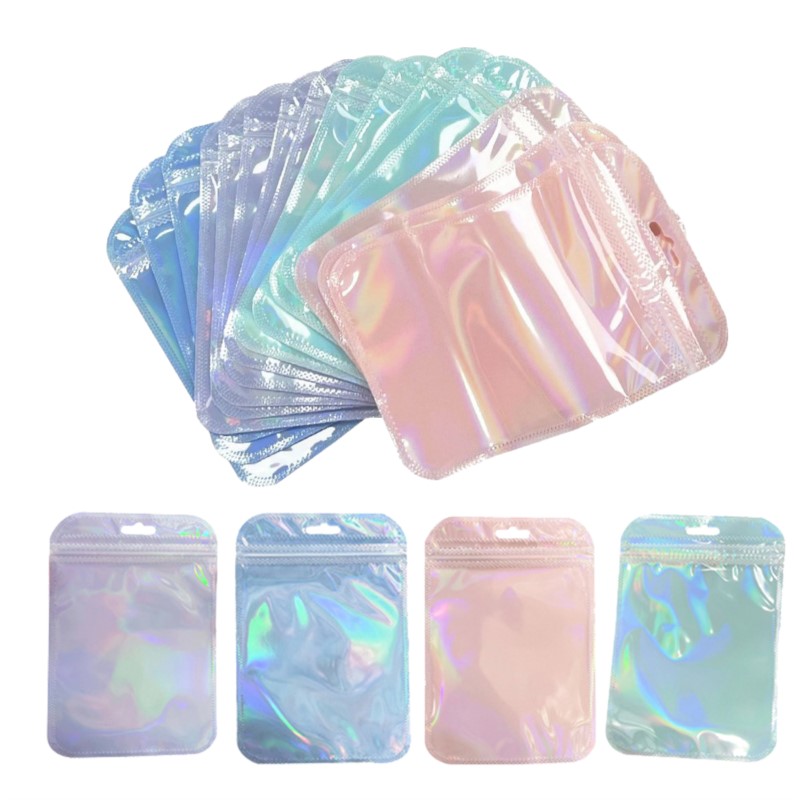 50pcs Holographic Laser Transp - Jewelry Making Business ulasan dan harga
