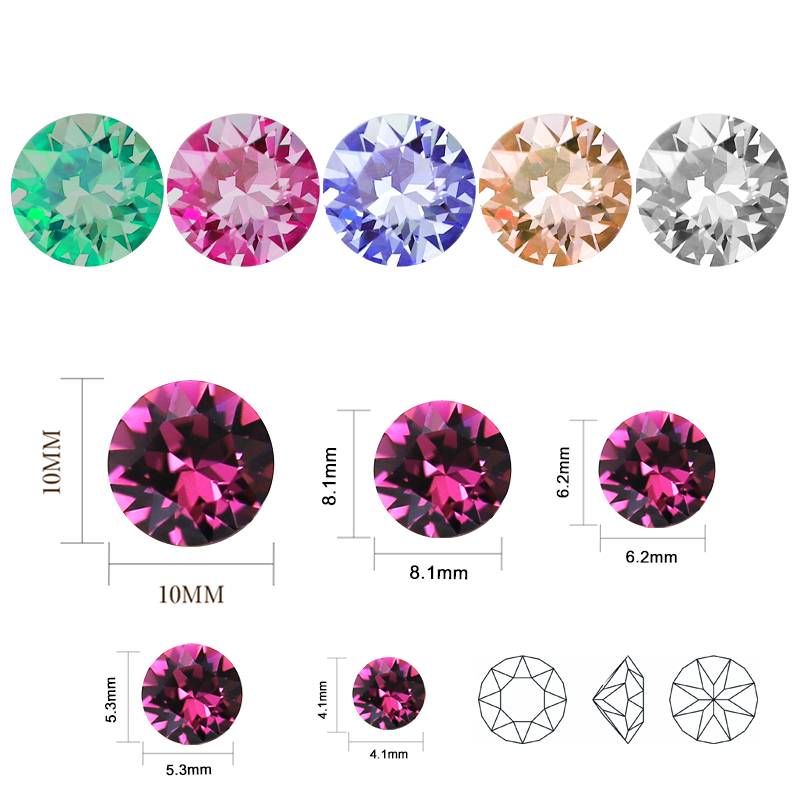 10PCS Super Colorful 5A Xirius - Jewelry Making Glasses ulasan dan harga