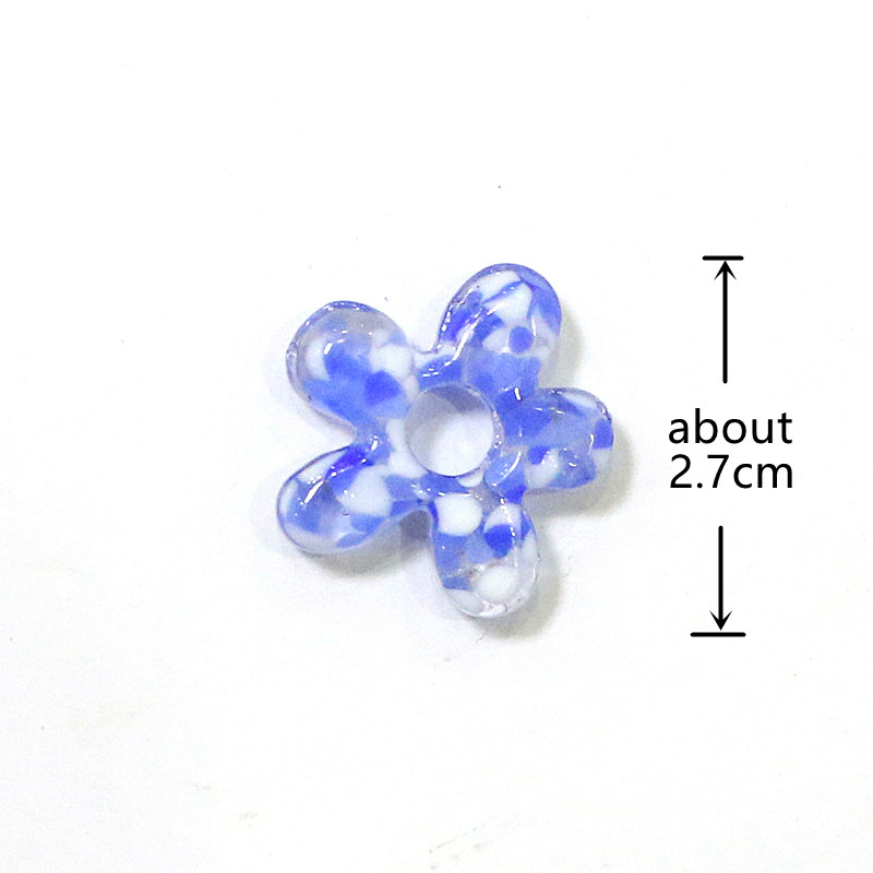 6pcs New Lovely Mini Glass Flo - Jewelry Making For Birthday Party ulasan dan harga
