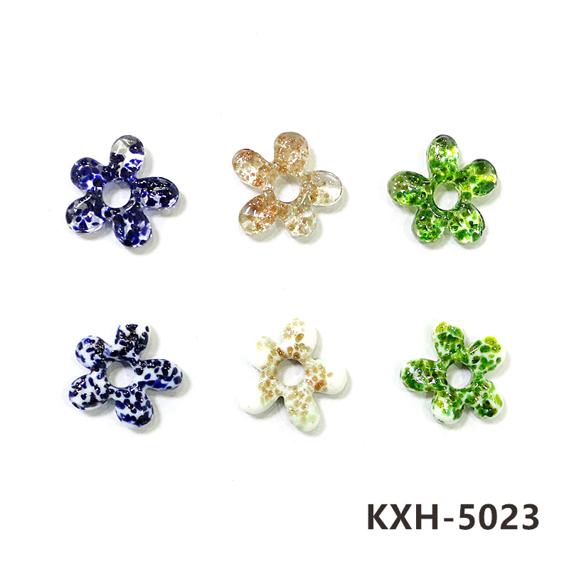 6pcs New Lovely Mini Glass Flo - Jewelry Making For Birthday Party ulasan dan harga
