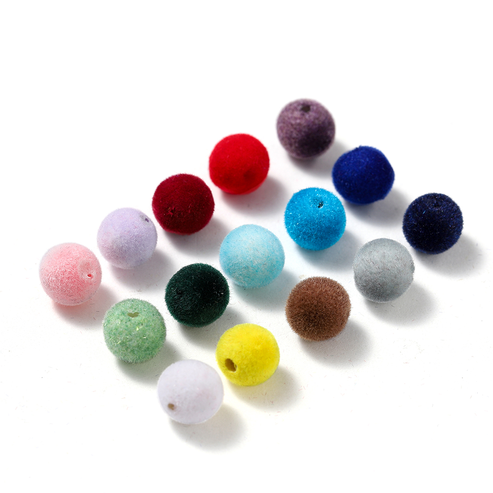 30Pcs 8/10mm Colorful Acrylic  - Bead Mat Velvet ulasan dan harga