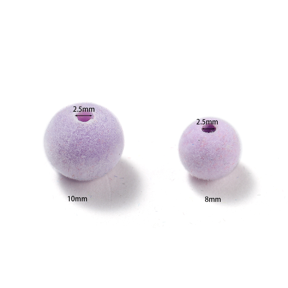 30Pcs 8/10mm Colorful Acrylic  - Bead Mat Velvet ulasan dan harga