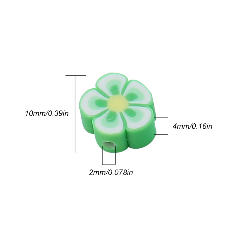 100pcs 10mm Mixed Flowers Poly - Jewelry Making Business ulasan dan harga