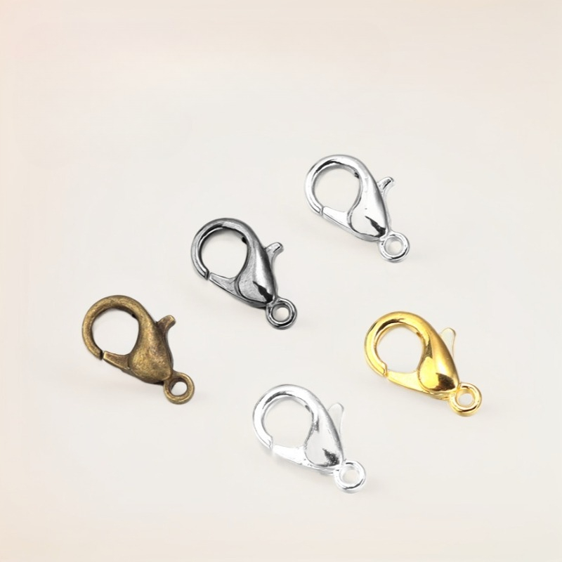 100pcs 9 12 14mm Zinc Alloy Lo - Jewelry Making Parts ulasan dan harga