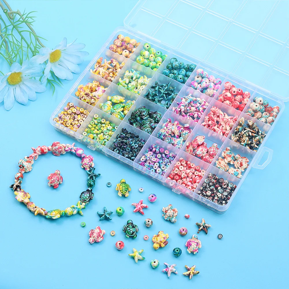 6/46/558pcs Multi-color Turquo - Jewelry Making For Birthday Party ulasan dan harga