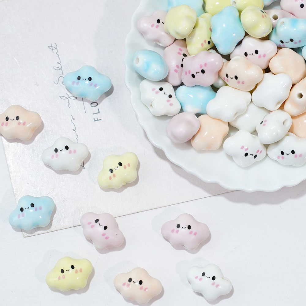10pcs Colorful Chubby Smiling  - Jewelry Making For Birthday Party ulasan dan harga