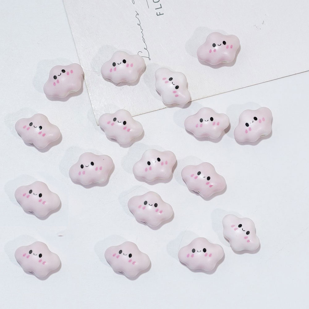 10pcs Colorful Chubby Smiling  - Jewelry Making For Birthday Party ulasan dan harga